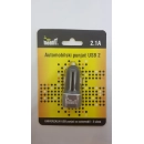 Auto punjač MEANIT, 2x USB A, crni