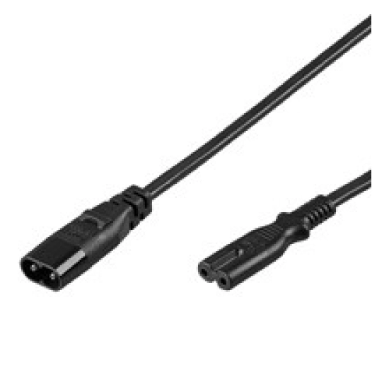 Kabel mrežni za kazetofon GOOBAY, produžni, 2m, crni