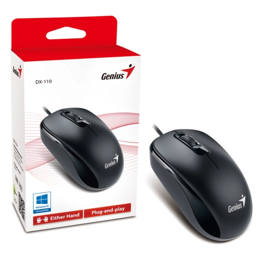 Miš GENIUS DX-110, 1000 DPI, USB A, crni