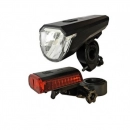 Baterijska svjetiljka za bicikl,punjiva,set prednja+stražnja, Arcas