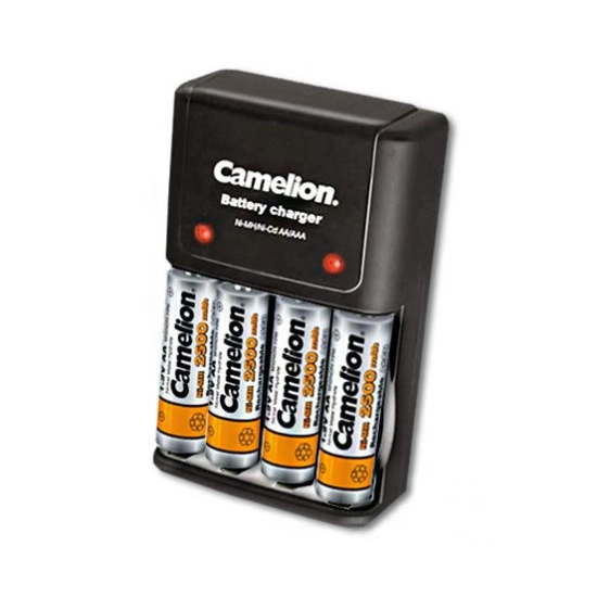 Punjač baterija 2 ili 4x AA ili AAA, s baterijama 2,5 Ah, BC1010B Camelion Punjač baterija 2 ili 4x AA ili AAA, s baterijama 2,5 Ah, BC1010B Camelion