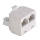 Adapter GOOBAY, RJ45 (M) na 2x RJ45 (Ž), bijeli