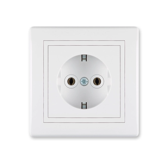 Utičnica šuko, ALING CONEL Prestige line 630.000, 16A, 250V~, sa porculanskom jezgrom Utičnica šuko, ALING CONEL Prestige line 630.000, 16A, 250V~, sa porculanskom jezgrom