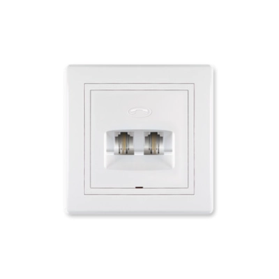 Telefonska utičnica 2 x podžbukna, ALING CONEL, Prestige line 613.00 - Aling Conel Telefonska utičnica 2 x podžbukna, ALING CONEL, Prestige line 613.00 - Aling Conel