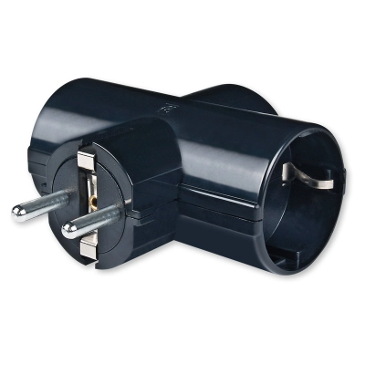 Utikač šuko ALING CONEL, razdjelni, 3 x šuko utičnica, 16A, 250V~, max.3600W, crni - Aling Conel Utikač šuko ALING CONEL, razdjelni, 3 x šuko utičnica, 16A, 250V~, max.3600W, crni - Aling Conel