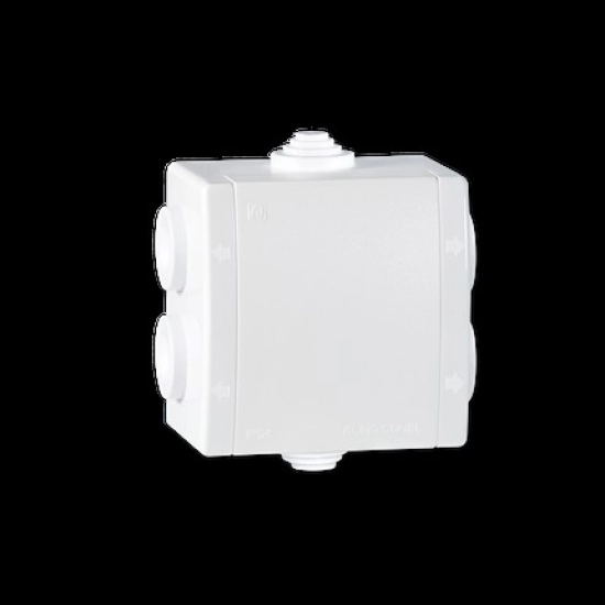 Kutija razvodna nadžbukna, s 6 uvoda, 80x80, IP54, 500V, bijela