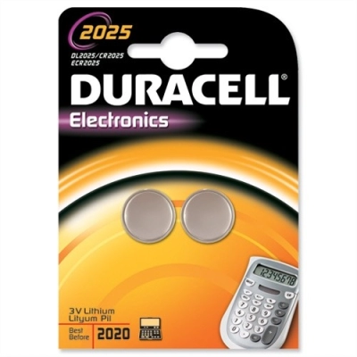 Baterija litijeva DL 2025,  Duracell - 2 komada !!   - Duracell