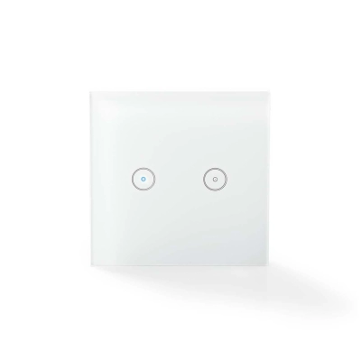 Prekidač zidni, NEDIS WIFIWS20WT, Wi-Fi, dvostruki   - Smart Home