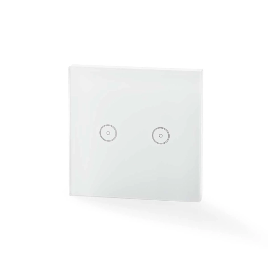 Prekidač zidni, NEDIS WIFIWS20WT, Wi-Fi, dvostruki Prekidač zidni, NEDIS WIFIWS20WT, Wi-Fi, dvostruki