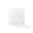 Prekidač zidni, NEDIS WIFIWS20WT, Wi-Fi, dvostruki