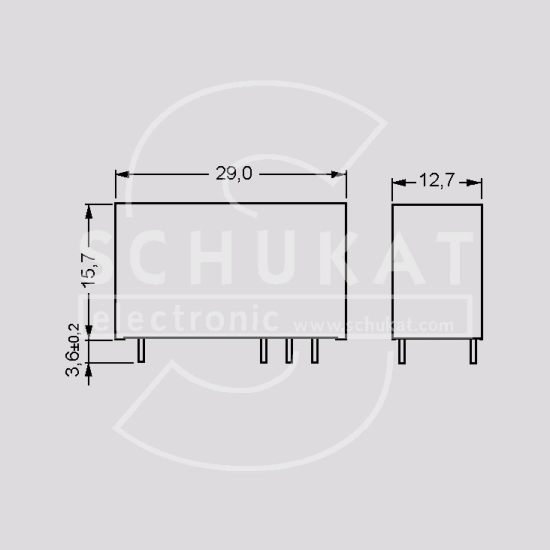 Relej  5V   8A   2xpreklopni TE Connectivity RT424-05