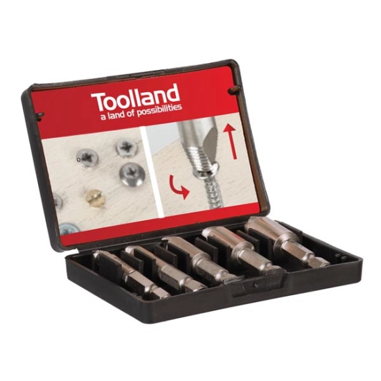 Izvlakač polomljenih vijaka, set 5 kom, Toolland TL78008