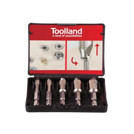 Izvlakač polomljenih vijaka, set 5 kom, Toolland TL78008