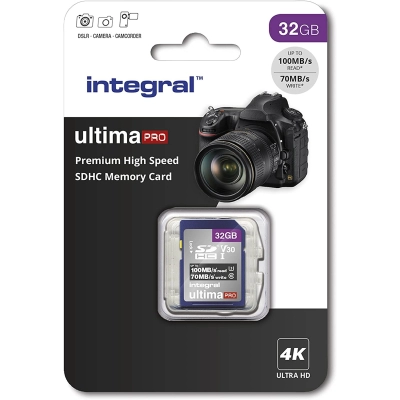 Memorijska kartica INTEGRAL Premium High Speed, SDHC, 32GB, V30 UHS-I U3   - Memorijske kartice