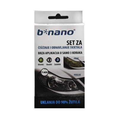 Set za obnovu farova automobila u 3 koraka, B*nano   - Auto rasvjeta
