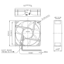 Ventilator 12V 80x25 mm, Sunon EE80251S21000U999