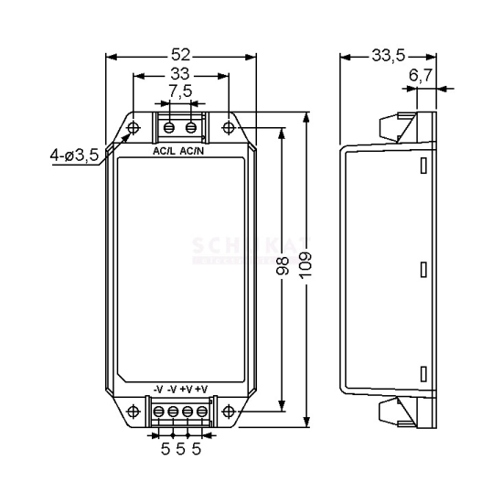 Ispravljački modul 220>12 V , 5A, Meanwell IRM-60-12ST