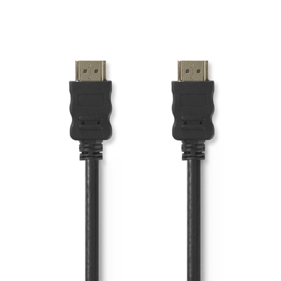 Kabel NEDIS, HDMI (M) na HDMI (M), crni, 5m, ethernet, pozlaćeni, polybag