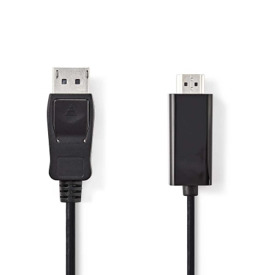 Kabel NEDIS, DisplayPort (M) na HDMI (M), crni, 3m, polybag   - Video kabeli