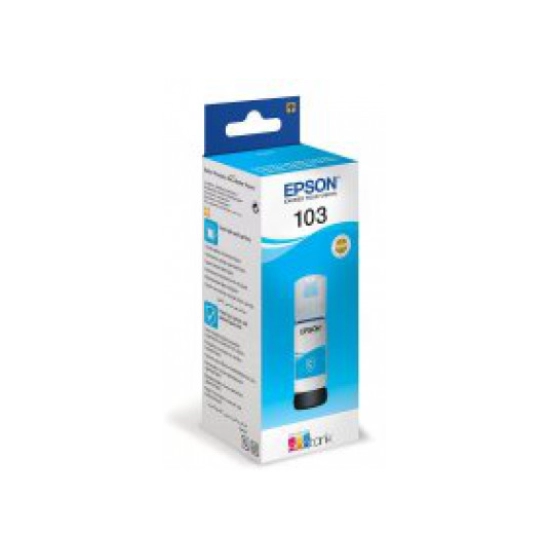 Tinta EPSON 103, C13T00S24A, cijan, za EcoTank L11050/L1110/L1210/L1250/L3110/L3111/L3150/L3151/L3156/L3160/L3210/L3211/L3250/L3251/L3256/L3260/L3266/L3550/L3560/L5190/L5290/L5296/L5590