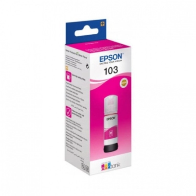 Tinta EPSON 103, C13T00S34A, magenta, za EcoTank L11050/L1110/L1210/L1250/L3110/L3111/L3150/L3151/L3156/L3160/L3210/L3211/L3250/L3251/L3256/L3260/L3266/L3550/L3560/L5190/L5290/L5296/L5590   - Epson