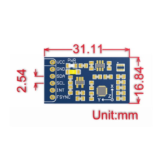 Senzor 10 DOF IMU Sensor (C) Waveshare, žiroskop, akcelerometar, kompas/magnetometar