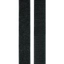Traka čičak 200x2,5 cm, kukica+petlja, crna samoljepiva 