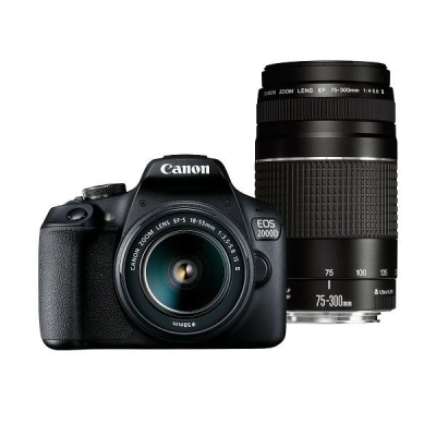 Fotoaparat CANON EOS 2000D + EF-S 18-55mm IS II + EF 75-300mm III   - Fotoaparati
