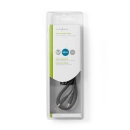 Kabel NEDIS audio stereo, 3.5mm (M) na 3.5mm (M), 1m, crni, blister