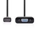 Adapter NEDIS, HDMI (M) na VGA (Ž), 0.2m, blister