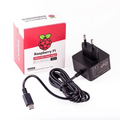Napajanje RASPBERRY, original, za Raspberry Pi 4, USB C, 3A, crno   - Raspberry