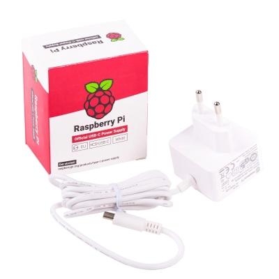 Napajanje RASPBERRY, original, za Raspberry Pi 4, USB C, 3A, bijelo   - Raspberry
