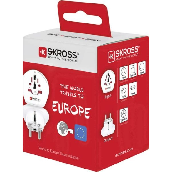 Utikač šuko adapter univerzalni, SKROSS, World to Europe, 1.500211-Essentials