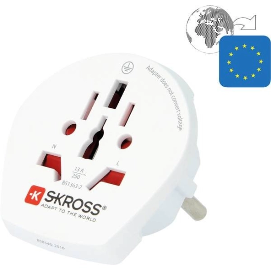 Utikač šuko adapter univerzalni, SKROSS, World to Europe, 1.500211-Essentials