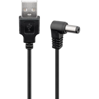 Kabel GOOBAY 55158, USB A (M) na DC (Ž),  5.5/2.1, 1m, crni  