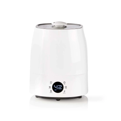 Ovlaživač NEDIS HUMI120CWT, 110 W, s hladnom i toplom maglom, 5,5 l, higrometar, mjerač vremena, prikladno za prostor do 50 m2, sivo bijela Ovlaživač NEDIS HUMI120CWT, 110 W, s hladnom i toplom maglom, 5,5 l, higrometar, mjerač vremena, prikladno za prostor do 50 m2, sivo bijela