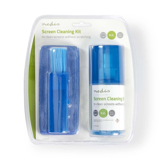 Set za čišćenje ekrana 3u1 CLSN120BU NEDIS, 200 ml Set za čišćenje ekrana 3u1 CLSN120BU NEDIS, 200 ml