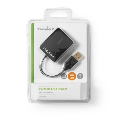 Čitač memorijskih kartica NEDIS CRDRU2300BK, Multicard, USB 2.0    - Čitači i adapteri