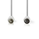 Kabel NEDIS antenski (M) na (Ž), bijeli, 3m, ravni, blister