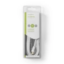 Kabel NEDIS antenski (M) na (Ž), bijeli, 3m, ravni, blister
