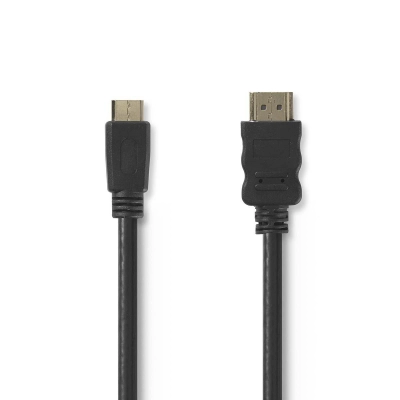 Kabel NEDIS, HDMI (M) na mini HDMI (M), crni, 3m, ethernet, pozlaćeni, polybag   - Video kabeli