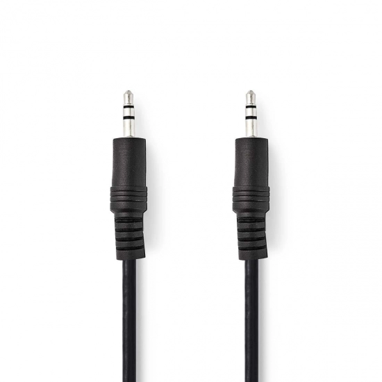Kabel NEDIS audio stereo, 3.5mm (M) na 3.5mm (M), crni, 1m, polybag
