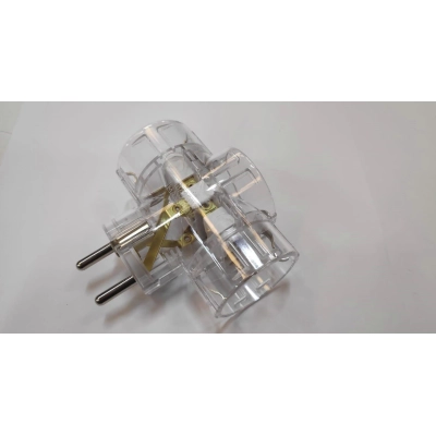 Utikač šuko ALING CONEL, razdjelni, 3 x šuko utičnica, 16A, 250V~, max. 3600W, prozirni - Aling Conel Utikač šuko ALING CONEL, razdjelni, 3 x šuko utičnica, 16A, 250V~, max. 3600W, prozirni - Aling Conel
