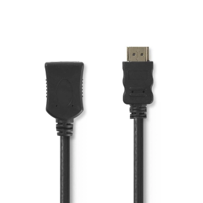 Kabel NEDIS, HDMI (M) na HDMI (Ž), crni, 5m, ethernet, produžni, pozlaćeni, polybag   - Video kabeli