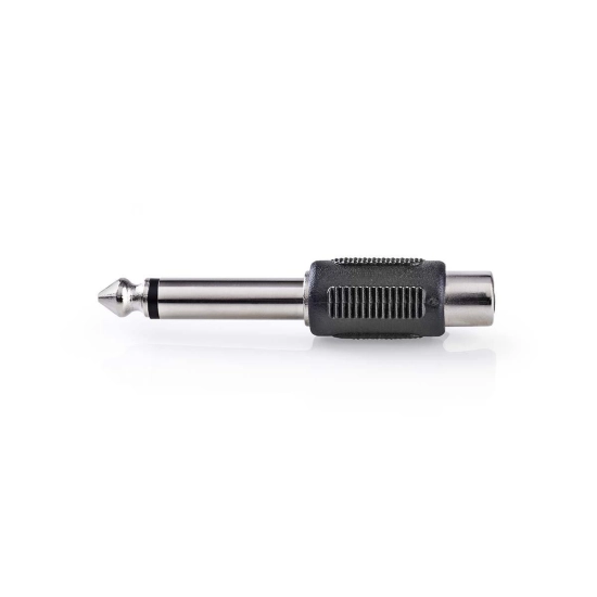 Adapter NEDIS, 6.35mm TS (M) na RCA (Ž), crni, blister Adapter NEDIS, 6.35mm TS (M) na RCA (Ž), crni, blister