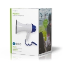 Megafon NEDIS MEPH150WT, maksimalni domet 250m, maksimalna kontrola glasnoće 115 dB, ugrađeni mikrofon, ugrađena sirena, funkcija snimanja