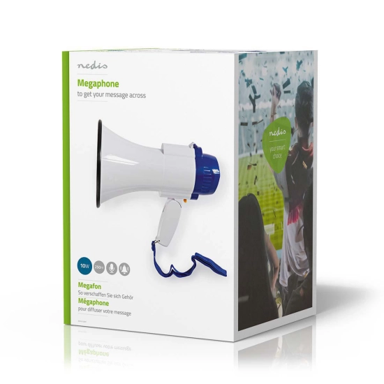 Megafon NEDIS MEPH150WT, maksimalni domet 250m, maksimalna kontrola glasnoće 115 dB, ugrađeni mikrofon, ugrađena sirena, funkcija snimanja Megafon NEDIS MEPH150WT, maksimalni domet 250m, maksimalna kontrola glasnoće 115 dB, ugrađeni mikrofon, ugrađena sirena, funkcija snimanja