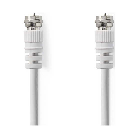 Kabel NEDIS, antenski F (M) na F (M), bijeli, 20m, polybag Kabel NEDIS, antenski F (M) na F (M), bijeli, 20m, polybag