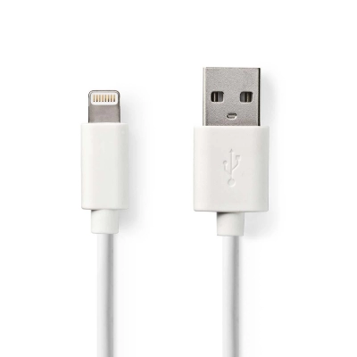 Kabel NEDIS CCGP39300WT10, iPhone USB-A na Apple Lightning, 8pin, bijeli, 1m   - Kabeli i adapteri