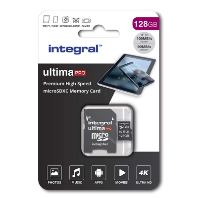 Memorijska kartica INTEGRAL, micro SDHC, 128GB, INMSDX128G-100/90V30   - Memorijske kartice